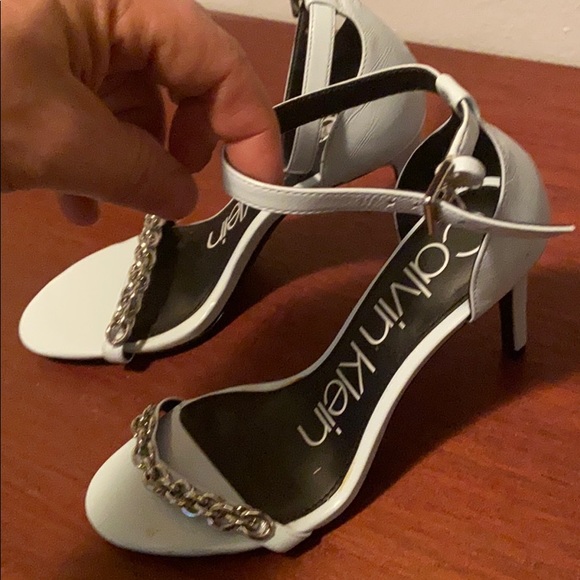 Calvin Klein Shoes - Calvin Klein white patent leather heels